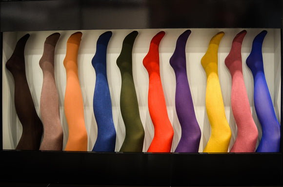 värikkäitä sukkahousuja:ekologiset sukkahousut Billi London merkiltä sukkavelhon verkkokaupasta