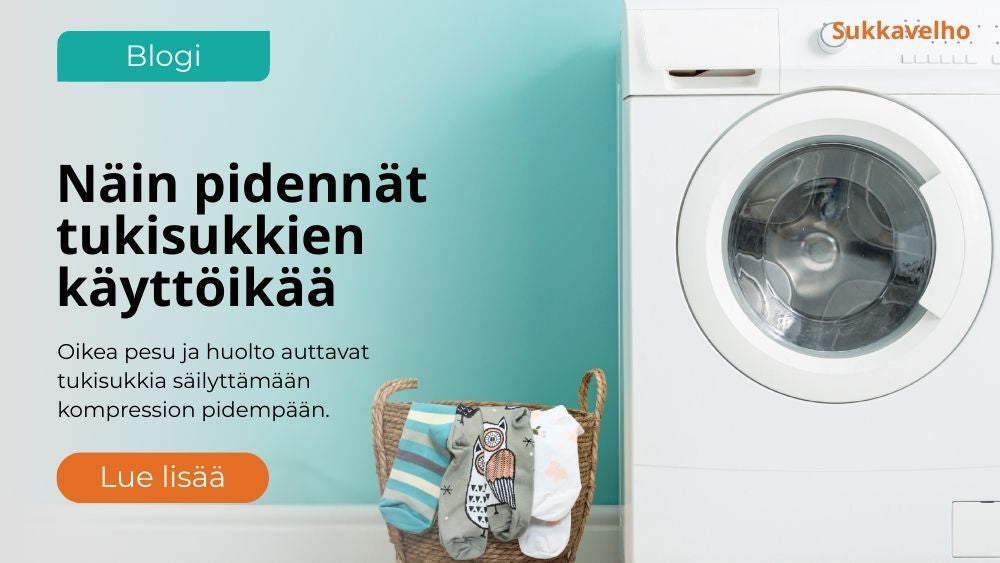 Miten tukisukat pestään ja huolletaan?