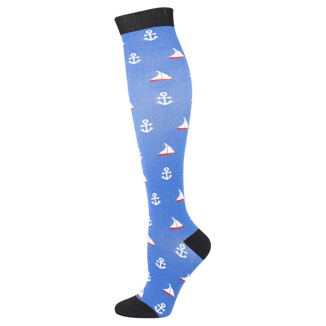 kuviolliset tukisukat - laiva