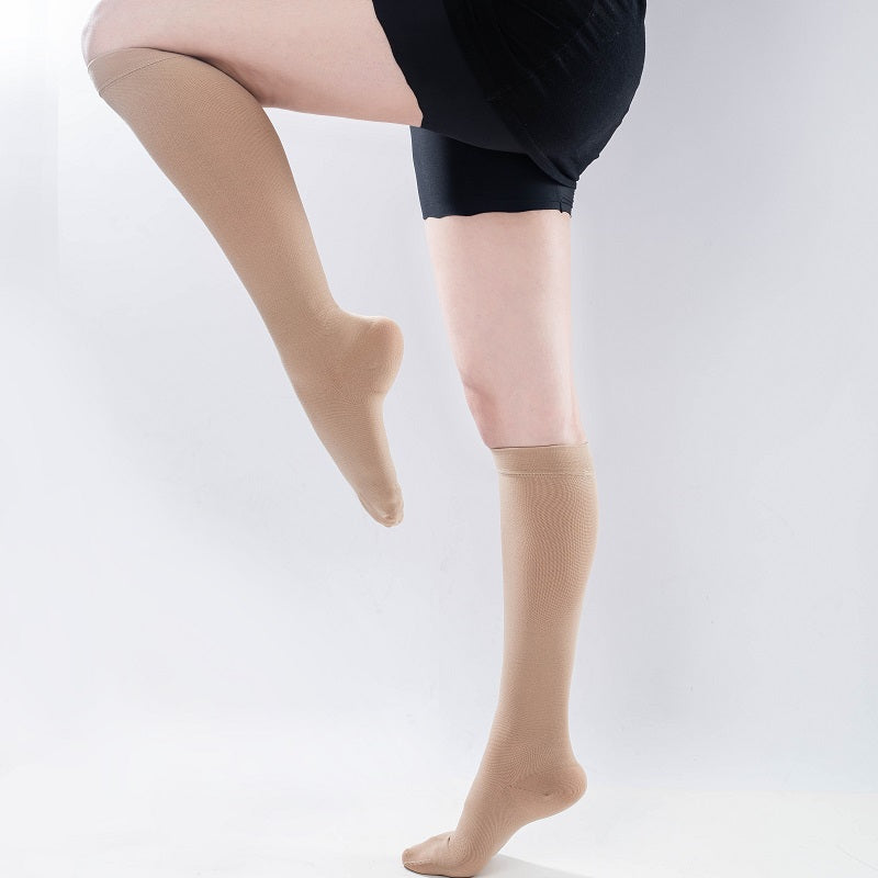 Lääkinnälliset tukisukat beige umpinainen kärki
