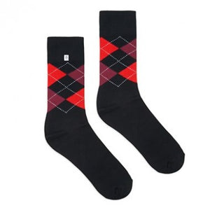 Punaiset salmiakkukuvioiset sukat