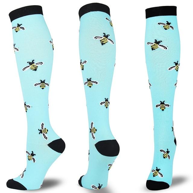 Tukisukat, värikkäät tukisukat, kuviolliset tukisukatampiainen